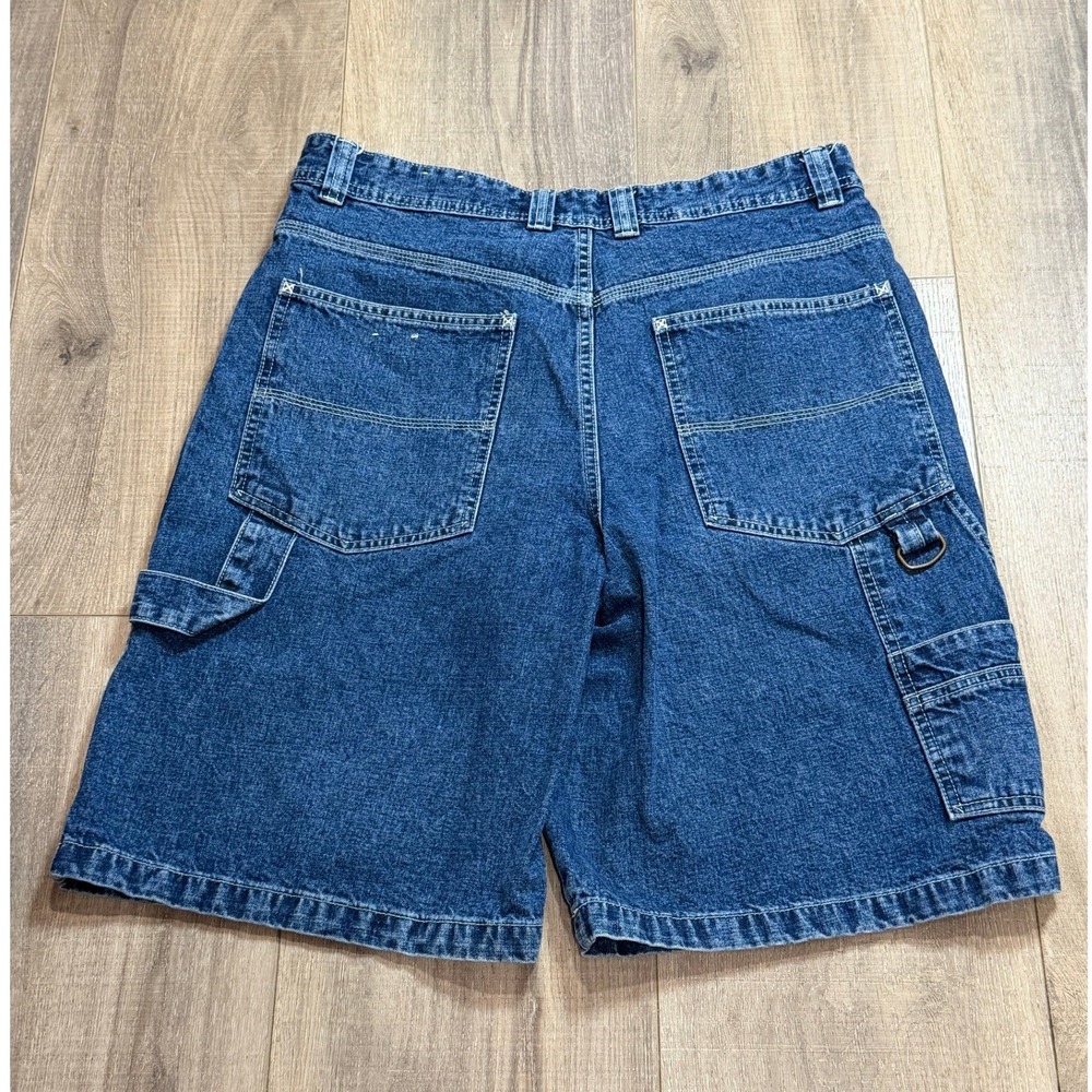 Vintage Y2K Faded Glory Shorts Mens 34 Carpenter Jorts Baggy Skate Blue Wash